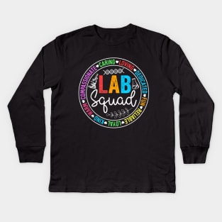 Lab Squad Funny Lab Week 2024 Medical Laboratory Technician Kids Long Sleeve T-Shirt